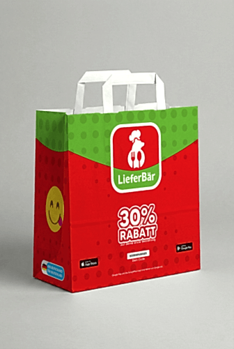 Düz Sap Kraft Çanta