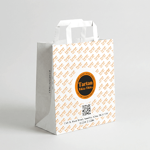 Düz Sap Kraft Çanta